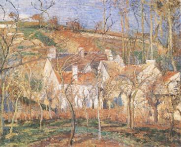 Camille Pissarro Red Roofs(Village Cornet,Impression of Winter) (mk09) Norge oil painting art